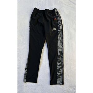 Men's New Balance Track Pants, Black w/ Camo Stripe, Size M, NWT Drawstring